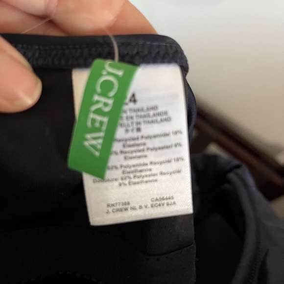 Navy JCrew ruched bathing suit - Picture 5 of 5